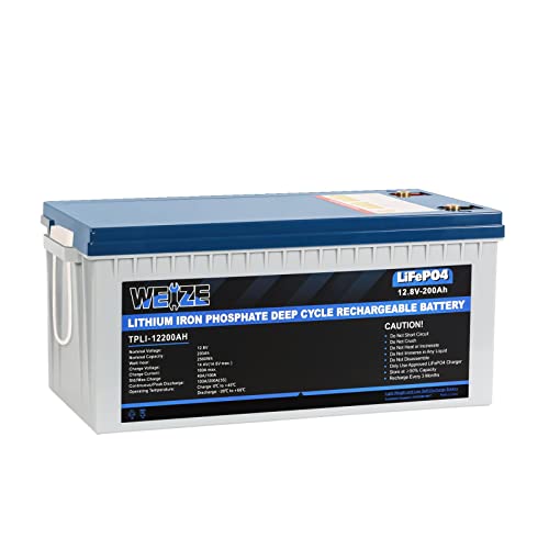 Weize 12V 100Ah TM LiFePO4 Lithium Battery, Built-in Smart BMS, Group 31 Deep Cycle Battery Perfect for Trolling Motor, RV, Solar, Marine, Overland/Van, and Off Grid Applications