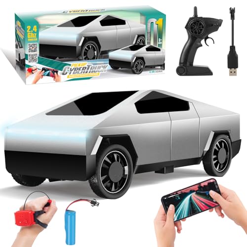 LITTCO 1:14 Remote Control Car Pick-up Truck, High Speed RC Car with Light and Loadspace, 3 RC Methods, Wireless RC Cars for Kids, Gifts for Kids, Boys and Girls