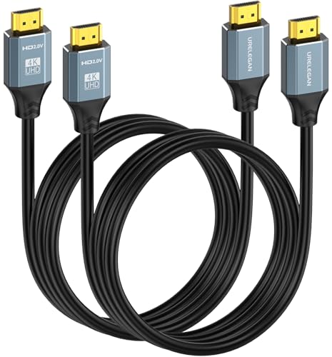 6FT HDMI Cable 4 Pack, High Speed 4K HDMI 2.0 Cord Shielded Pack 6 FT with HDR, Ethernet/ARC, 3D, HDCP 2.2-Compatible with PC, Monitor, Roku/LG TV, PS4/PS5, Xbox, Switch, Soundbar,Protable Monitor
