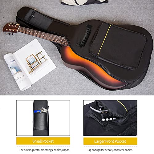 3pcs Guitar Accessories Kit - Gig Bag, Folding Stand, Adjustable Strap for Acoustic, Classical, Bass Guitar