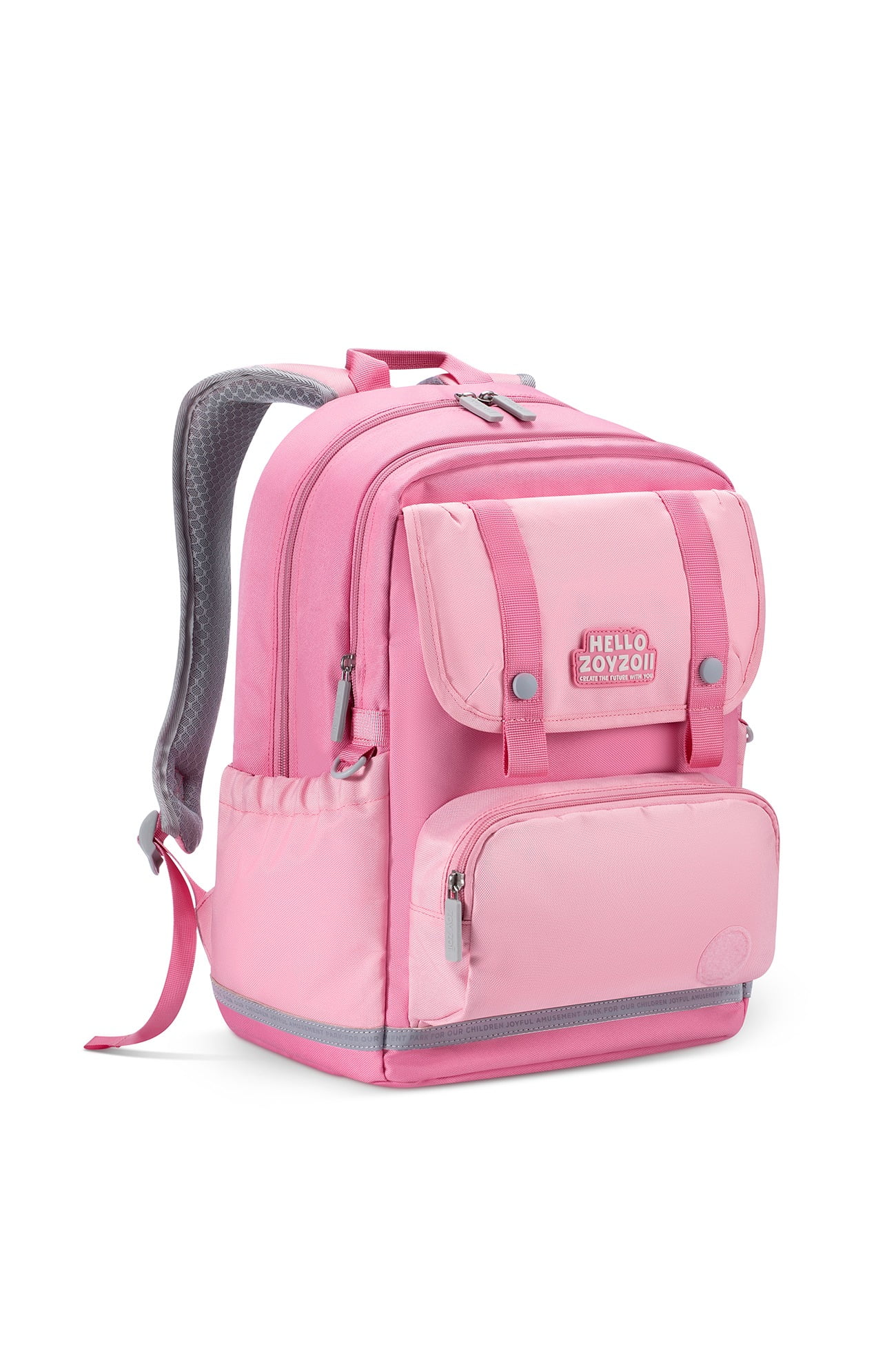 Zoy zoii Girls Pink Kids Preschool Backpack,Students Junior Primary School Bag,High Capacity  Bookbag Gift with Pencil Case 2-Piece Set - Peach Pink