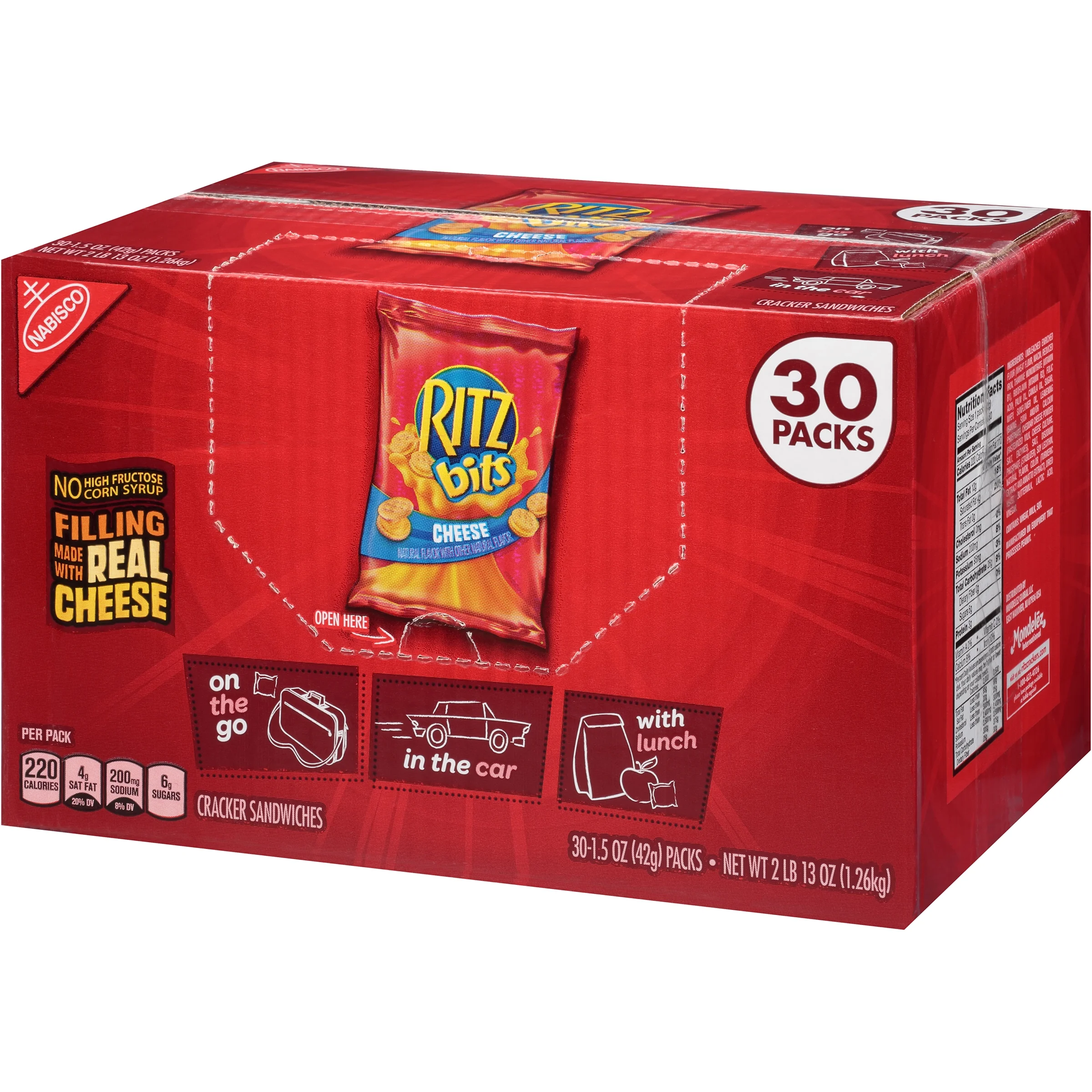 Nabisco Ritz Bits Cheese Cracker Sandwiches (1.5 Ounce packs, 30 Count)