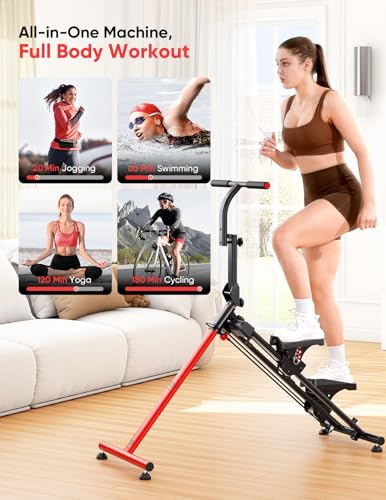 YOLEO Steppers for Exercise at Home,Adjustable Stair Stepper with 3 Workout Modes,Folding Cardio Stair Master with Adjustable Handlebar&Oversized Pedal,90% Pre-Assembled Stair Climber