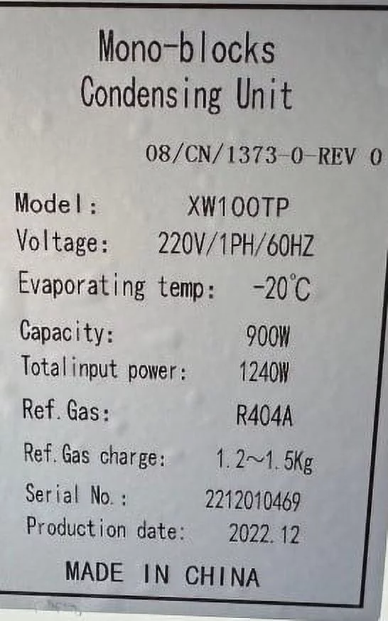 1 HP Walk-In Cooler Refrigeration Complete system 220V XML-100TP