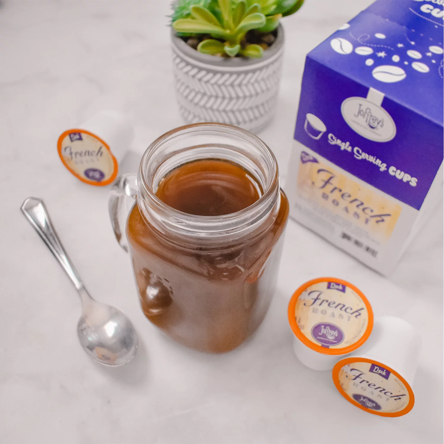 Joffrey's French Roast, Dark Artisan Blend, Single-Use K-Cups, 24 Count