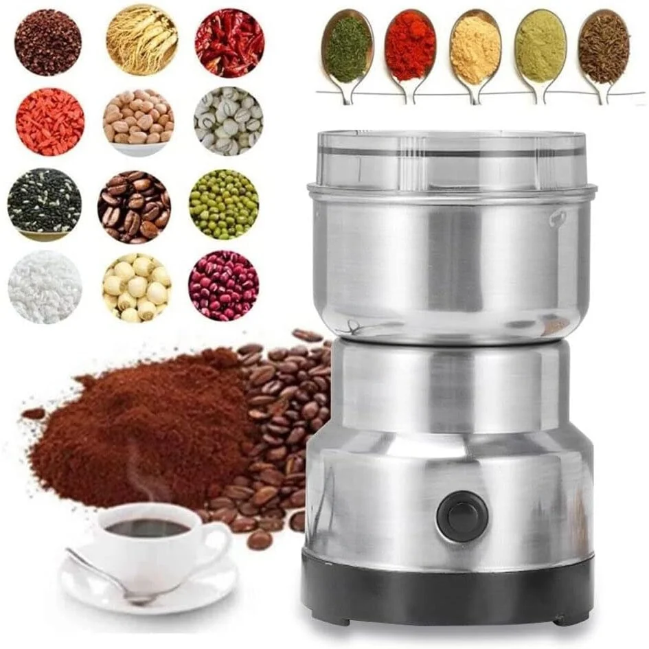 Coffee Grinder, Electric Coffee Grinder, Spice Grinder, Herb Grinder, 150W One Key Electric Coffee Grinder with 304 Stainless Steel Blade, Suitable for Coffee Beans, Spices, Herbs