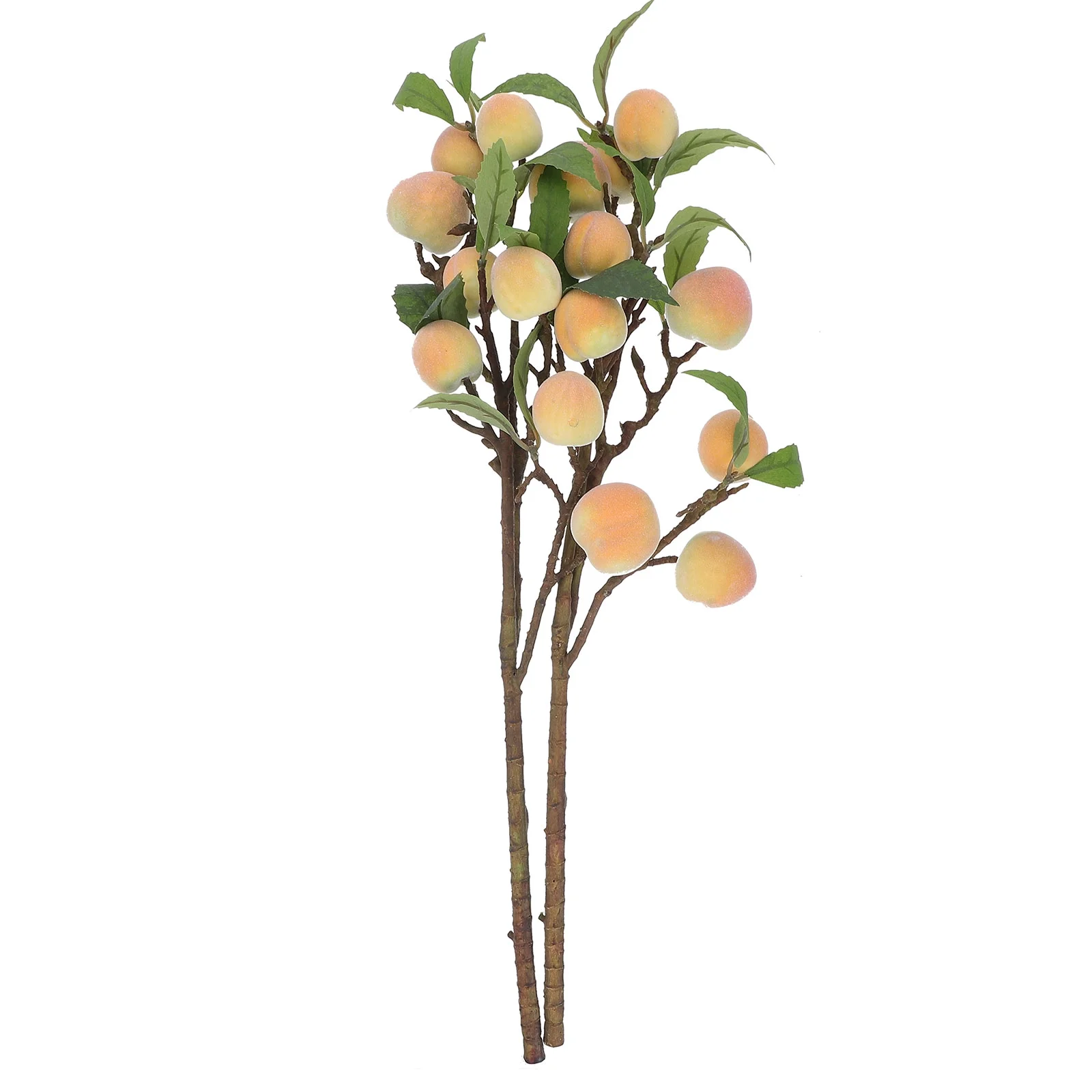 Frcolor Peach Branches Simulation Artificial Berry Branch Fake Fruit Branch Faux Christmas Stems Diy Tree Arrangement Flower
