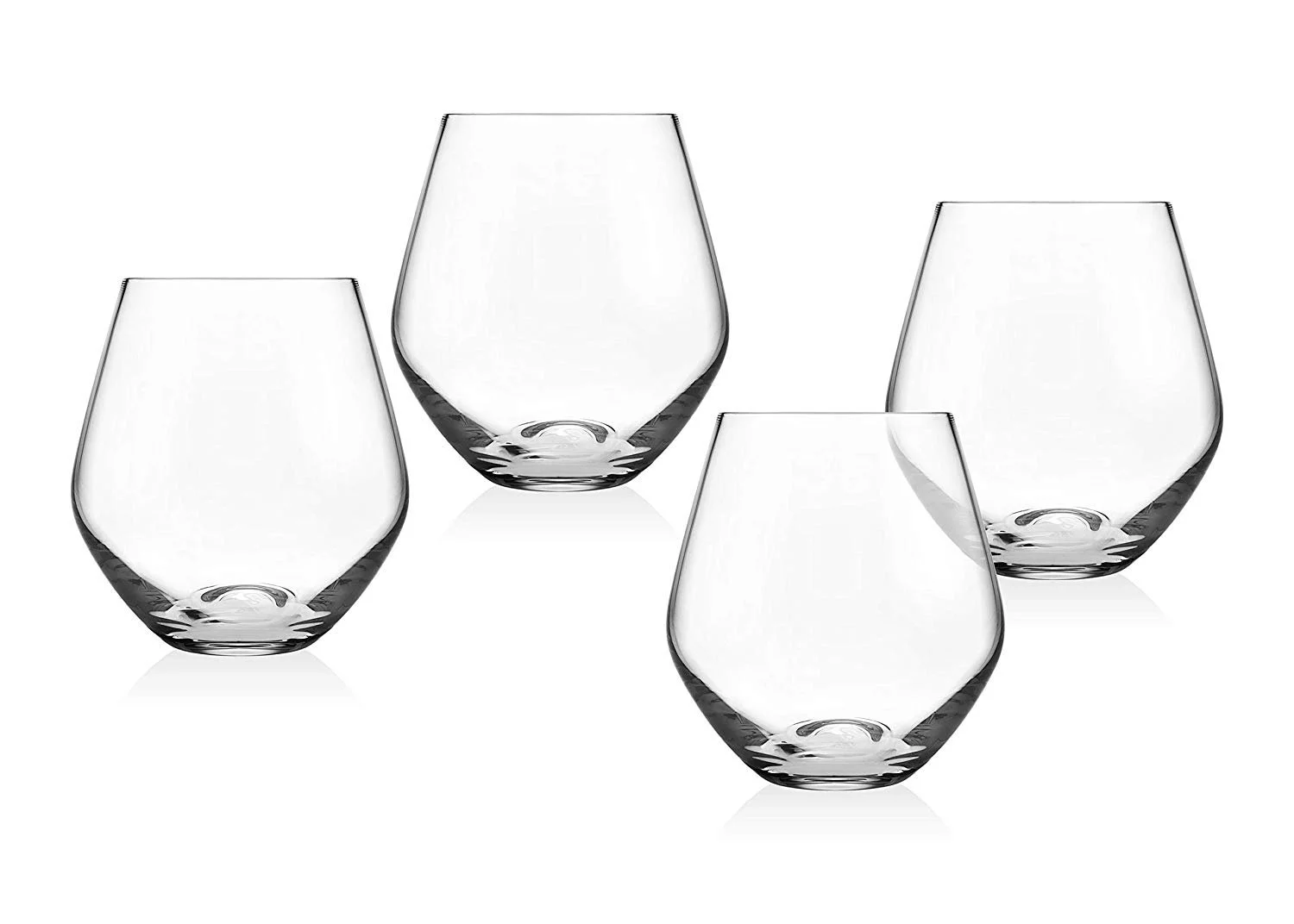 Godinger 48507 Stemless Wine Goblet Glasses - Set of 4