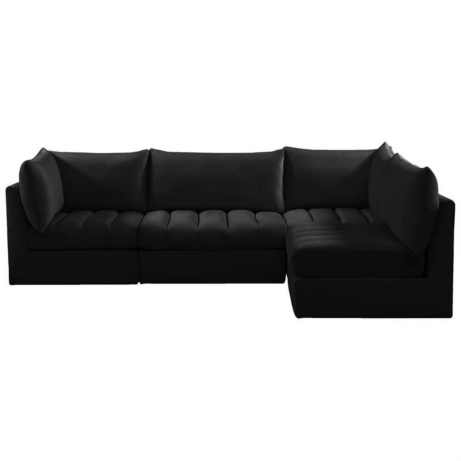 Meridian Furniture Jacob Black Velvet Modular Sectional