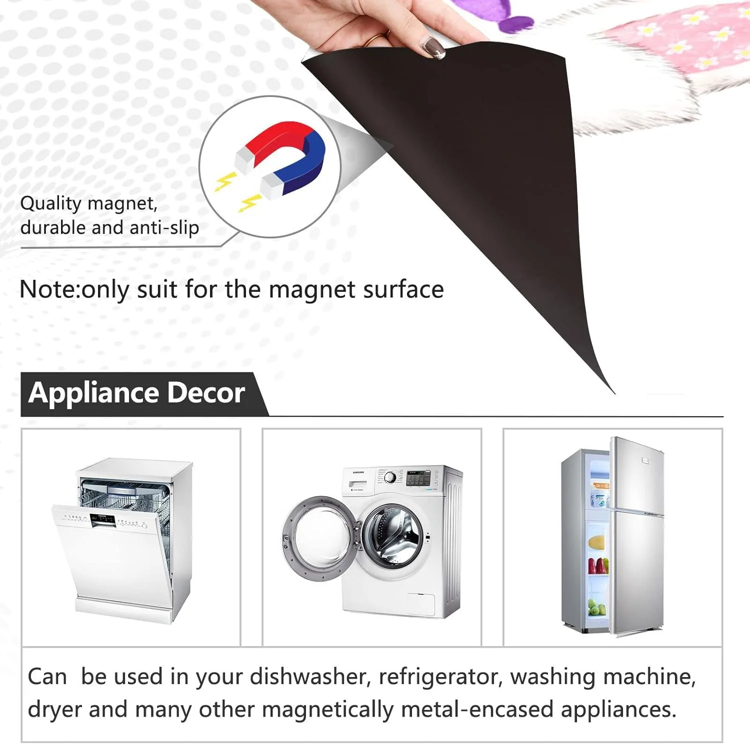 SKYSONIC Easter Gnome Magnetic Dishwasher Sticker,Kitchen Decor Magnetic Cover Sticker for Household Appliances Washing Machine Refrigerator 23x26in60