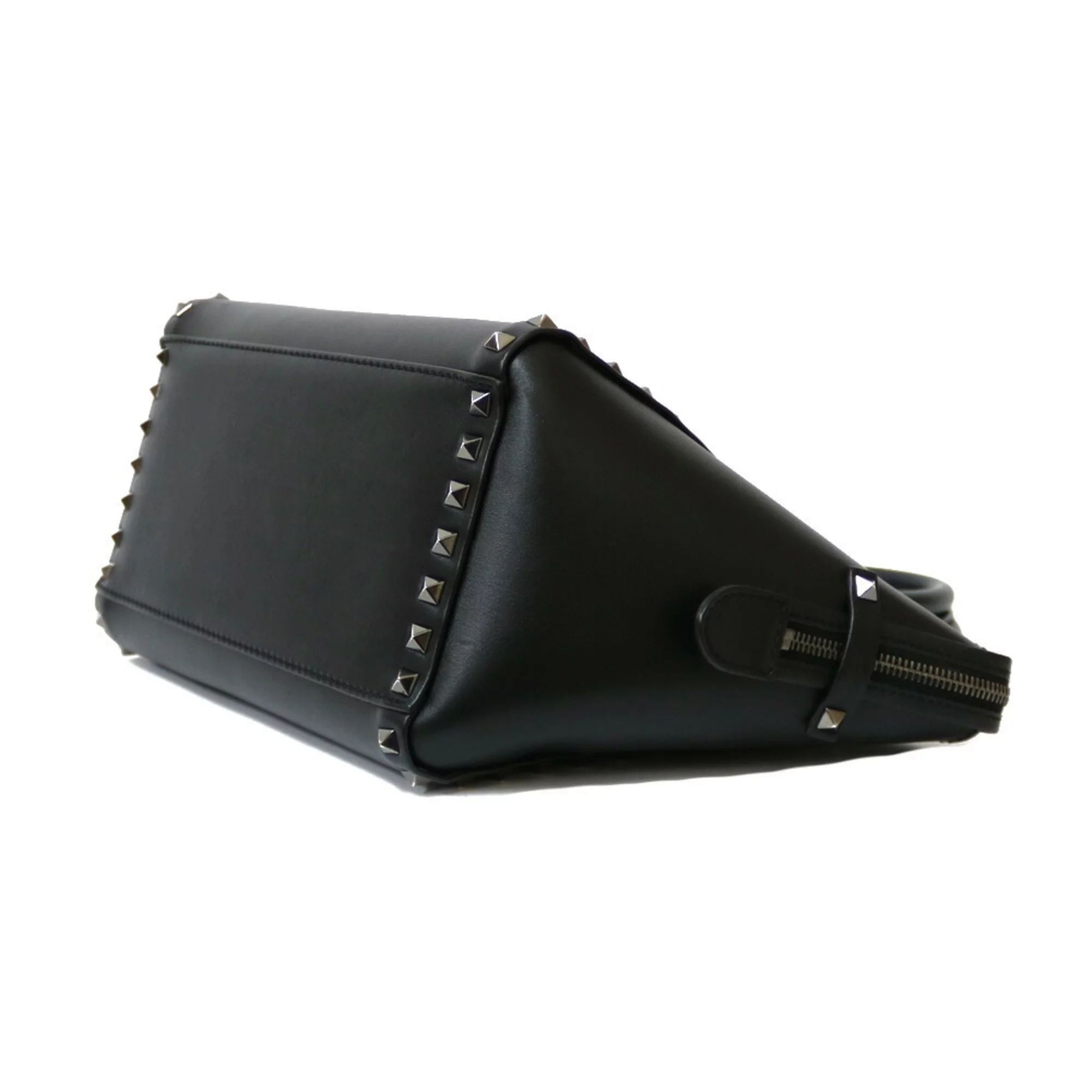 Pre-Owned VALENTINO Shoulder Bag Handbag Black Women's Leather (Good)