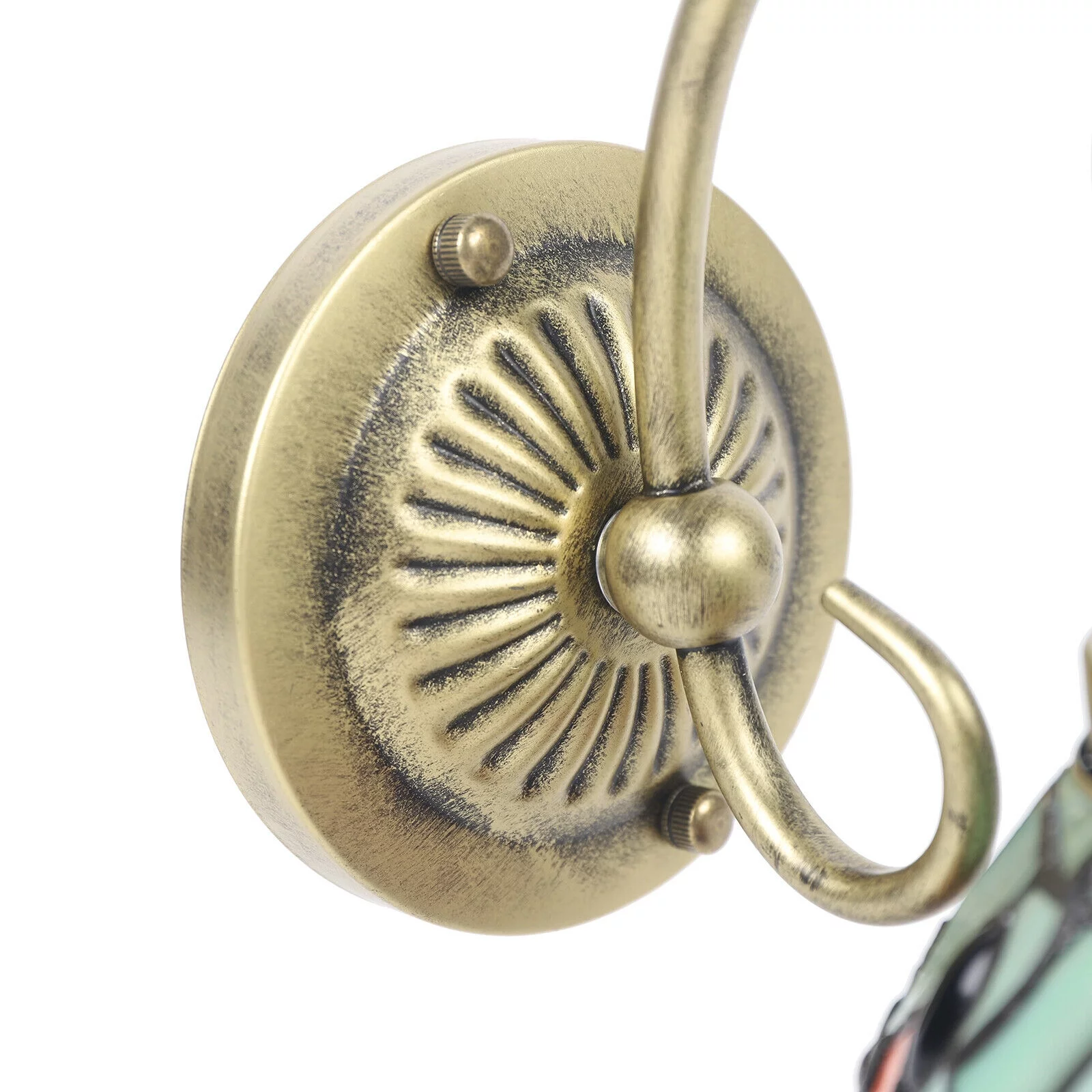 Antique Tiffany Dragonfly Wall Lamp Stained Glass Wall Sconce Light Fixture 60W