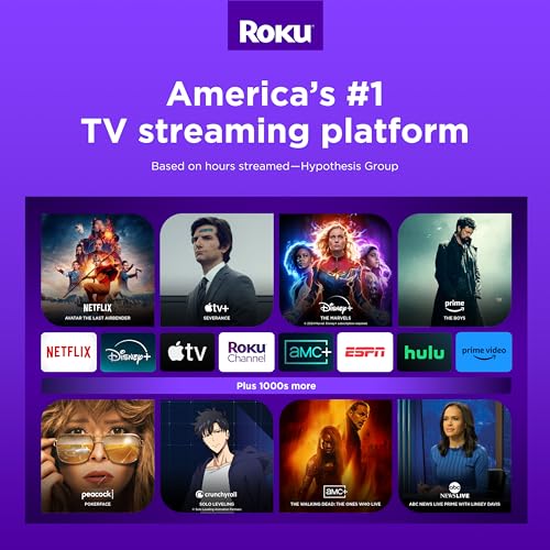 Roku Express | HD Roku Streaming Device with Standard Remote (no TV controls), Free & Live TV