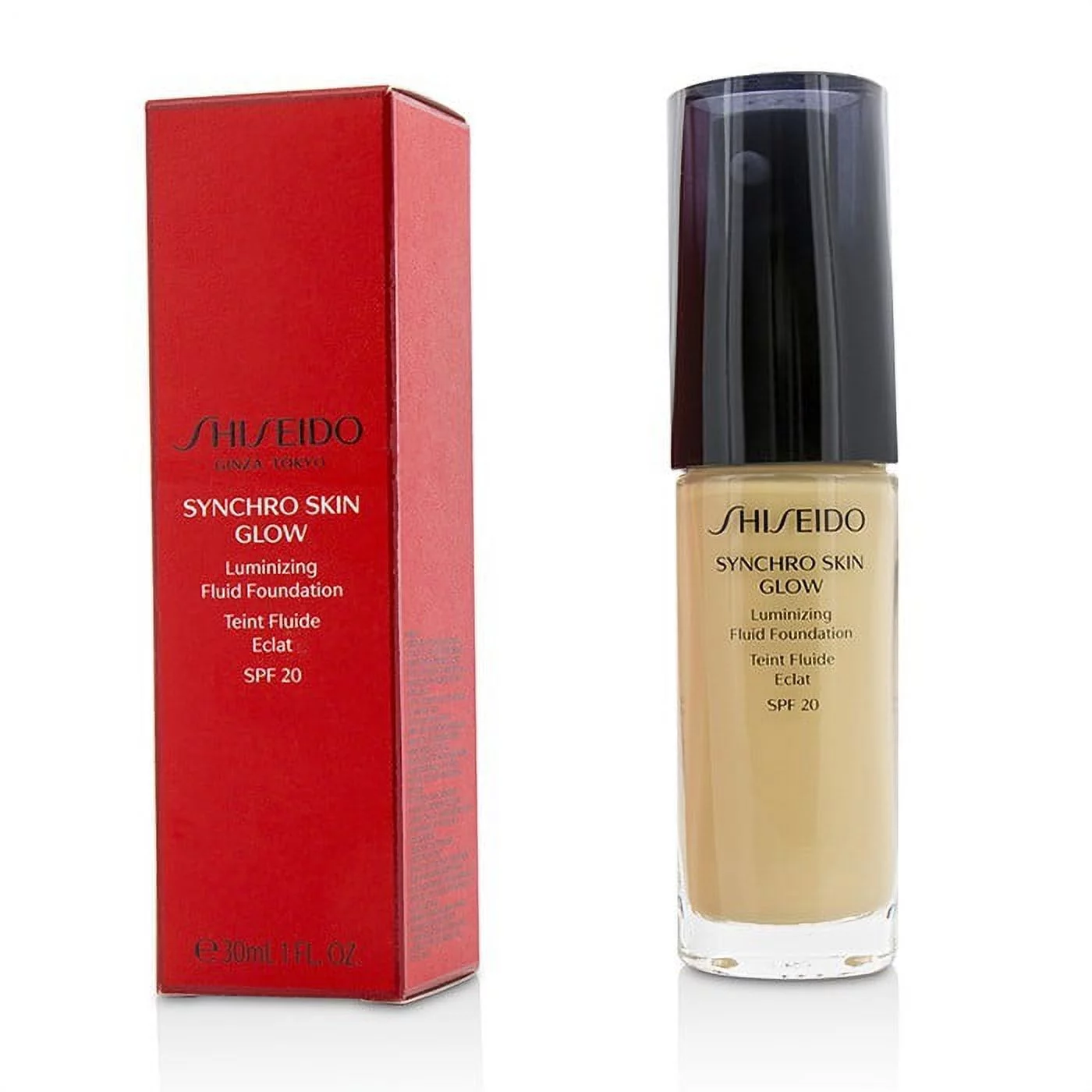 Shiseido Synchro Skin Glow Luminizing Fluid Foundation SPF 20 - 02 Golden 1 oz Foundation