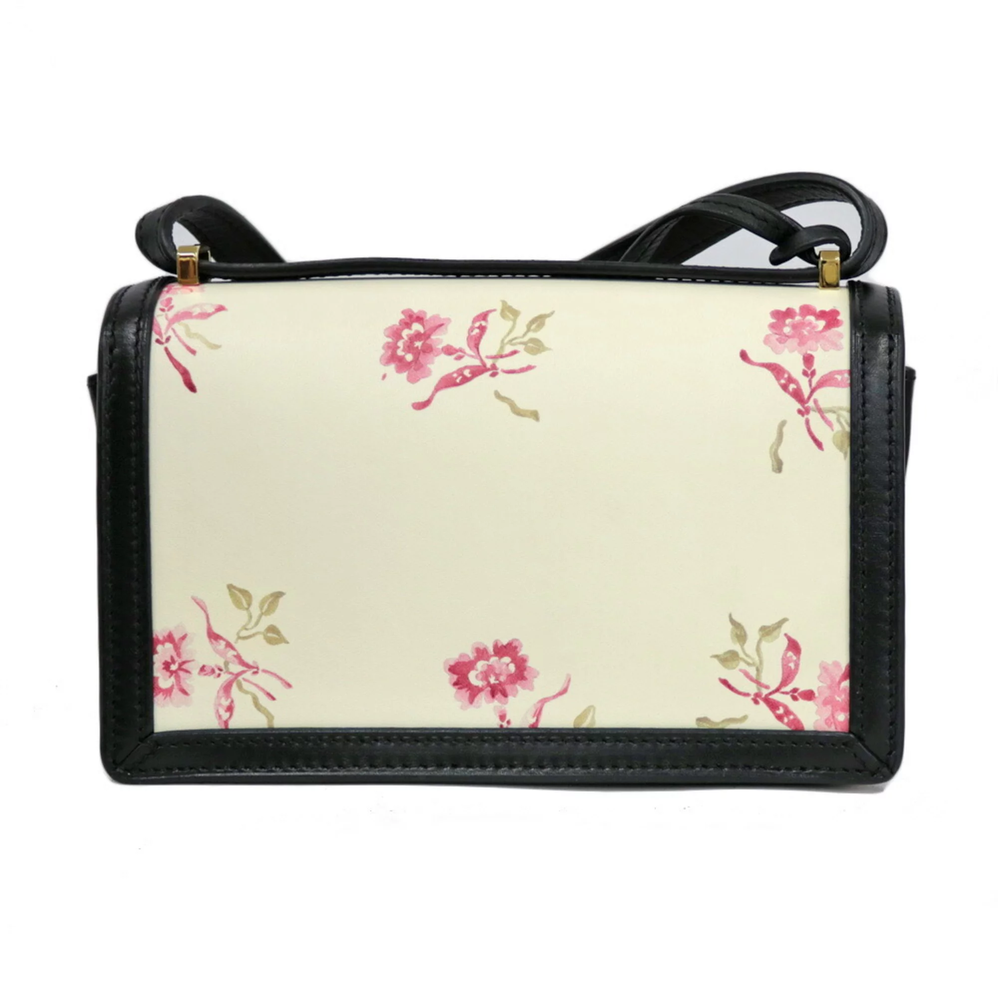 Pre-Owned LOEWE Loewe Shoulder Bag Flower Pattern White Ladies (Good)