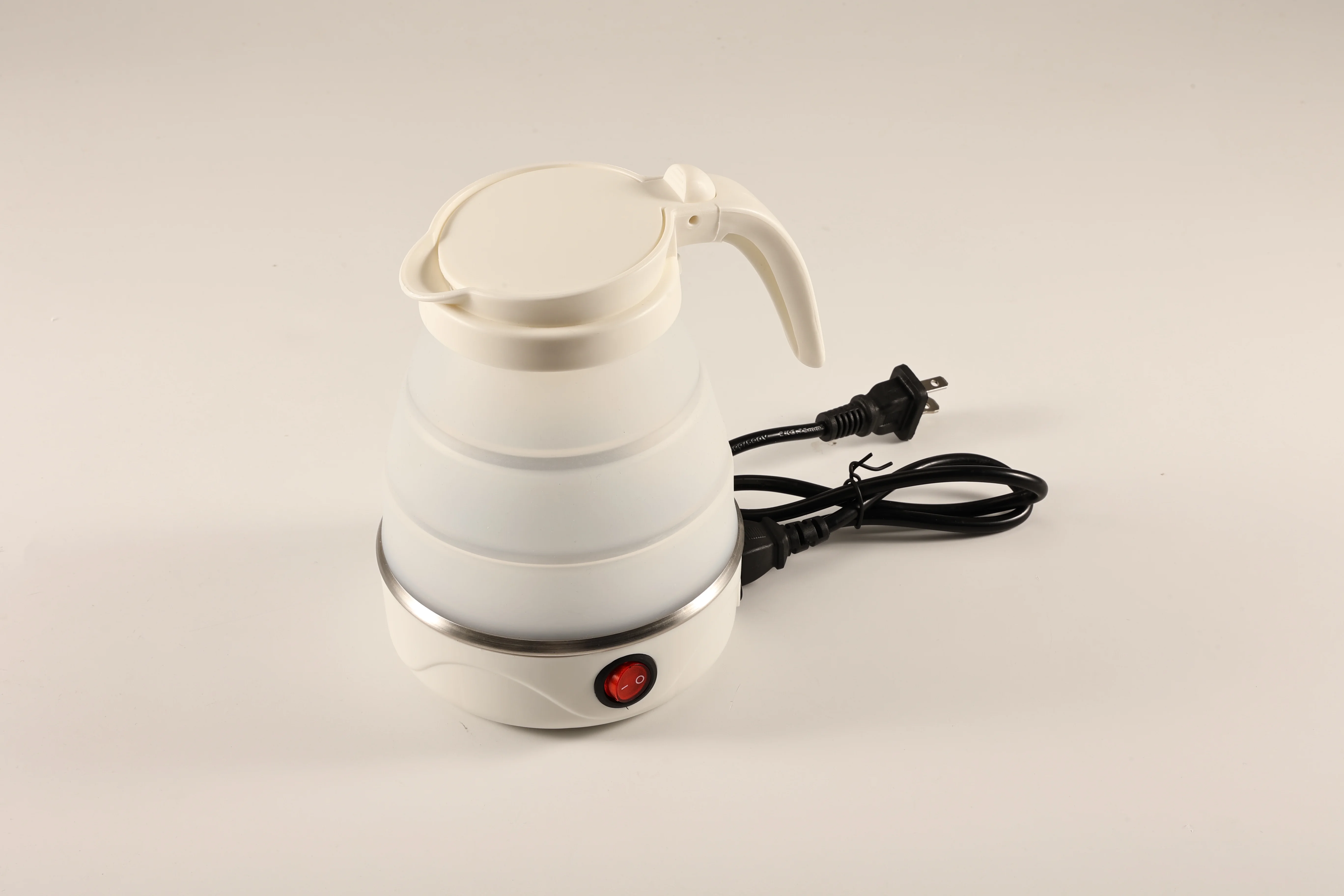 NIEEKRUN Mini Folding Kettle Silicone Electric Kettle Portable Small Outdoor Travel Kettle Retractable Electric Kettle