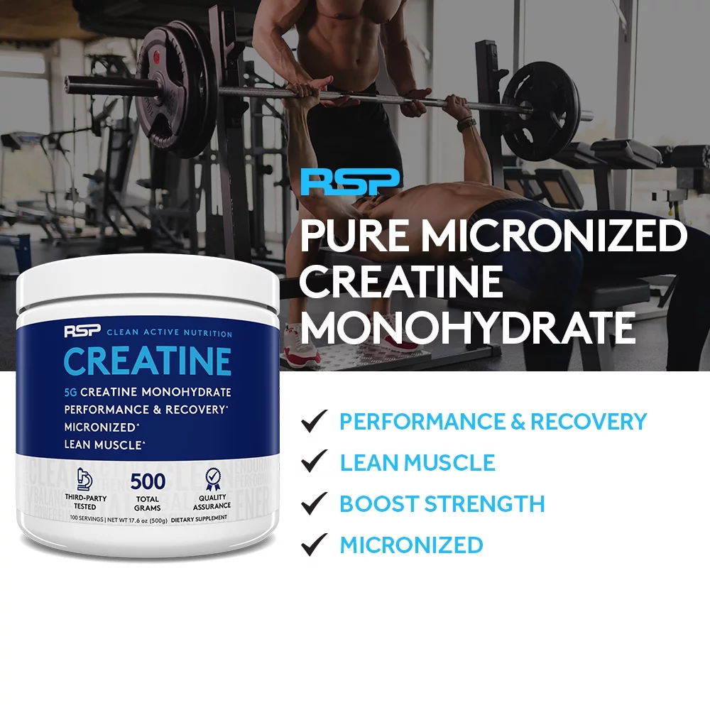 RSP Creatine Monohydrate Powder, Unflavored Creatina, 60 Servings