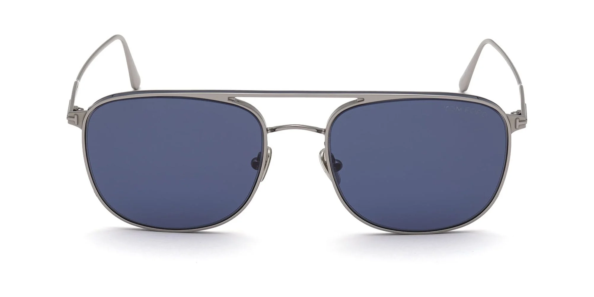 Sunglasses Tom Ford FT 0827 Jake 14V Shiny Light Ruthenium W. Blue / Smoke Lense