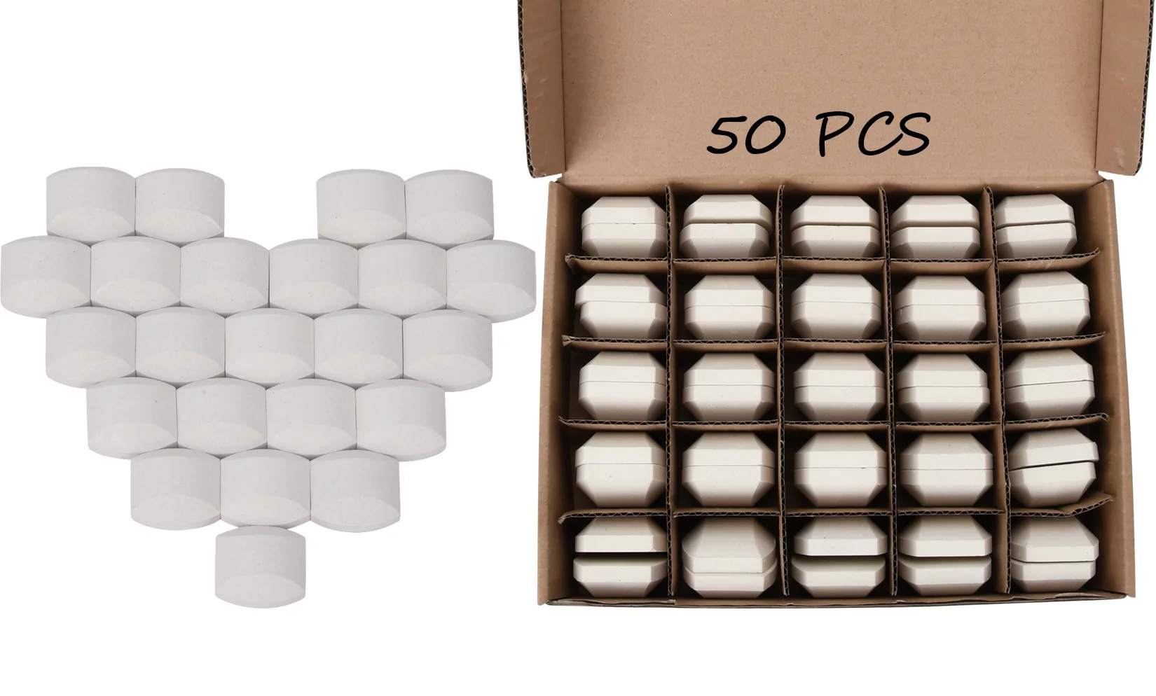 GasSaf Ceramic Briquettes Replacement for 06000Y, NEXGRILL, Turbo Gas Grill, Ceramic bbq Briquettes Improve Heat Distribution,50 PCS