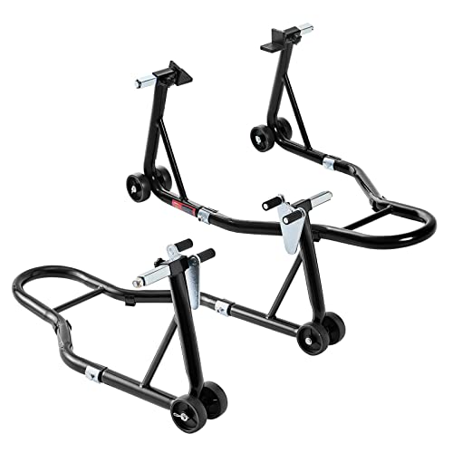 Donext Motorcycle Stand 850LB Sport Bike Rear Wheel Lift Swingarm Paddock Stands Red, U+L