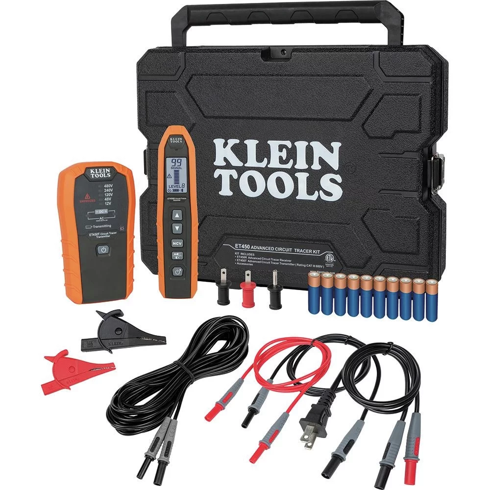 Klein Tools ET450 20-Piece Cordless Advanced Circuit Tracer Kit with (10) AA Batteries