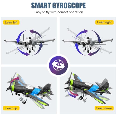 Rc Plane F-22, Stealth Raptor Remote Control Airplane 3 Channel Stunt Fighter with 3 Modes Xpilot Stabilization System Easy Fly for Beginners, Aircraft Toy Gift for Adults & Kids