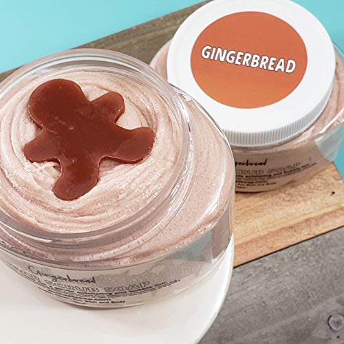 Gingerbread Whipped Sugar Scrub Soap. Holiday gifts. Christmas stocking stuffers. Body Polish
