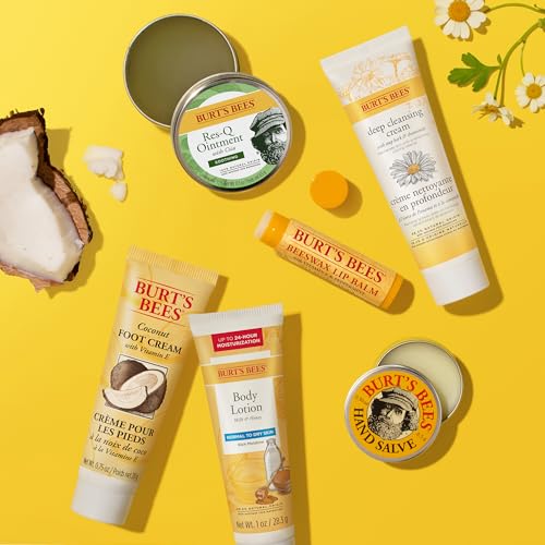 Burt's Bees Gifts Ideas - Classics Set, 6 Products in Giftable Tin – Cuticle Cream, Hand Salve, Lip Balm, Res-Q Ointment, Hand Repair and Foot Cream