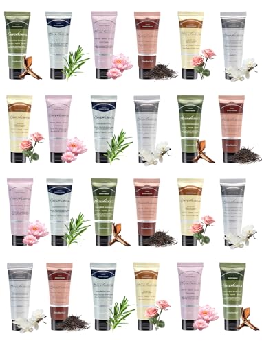 DincherBel Hand Cream Gift Set - Travel Size Scented Hand Lotion Set for Dry Skin, Ideal Holiday Gift for Women/Men/Birthday, 6 x 1.0 oz/30 ml