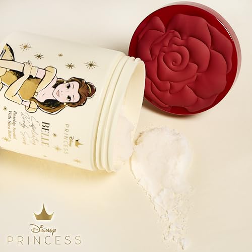 Disney Beauty & The Beast Princess Belle Scrub 21.87 oz, Belle Maison, Skincare Essential, Luxurious Body Scrub Exfoliator for Selfcare Routine, Renew Exfoliator Scrub