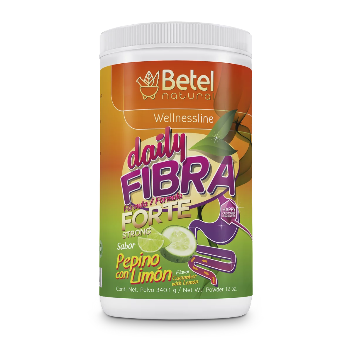 Daily Fibra Forte Formula / Strong Formula - Extreme Colon Cleanse - Betel Natural (Cucumber with Lemon (Pepino con Limon))