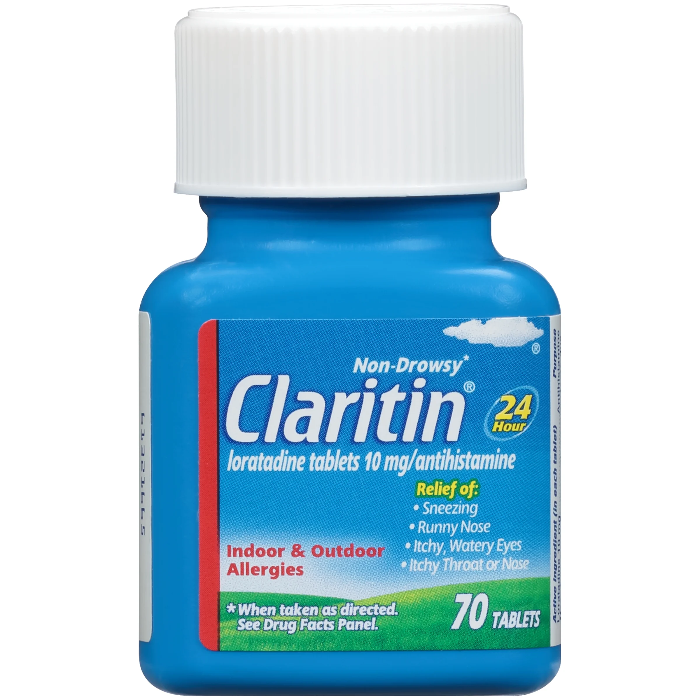 CLARITIN 24 Hour Non Drowsy 10 mg Allergy Relief Tablets 70 ea (Pack of 2)