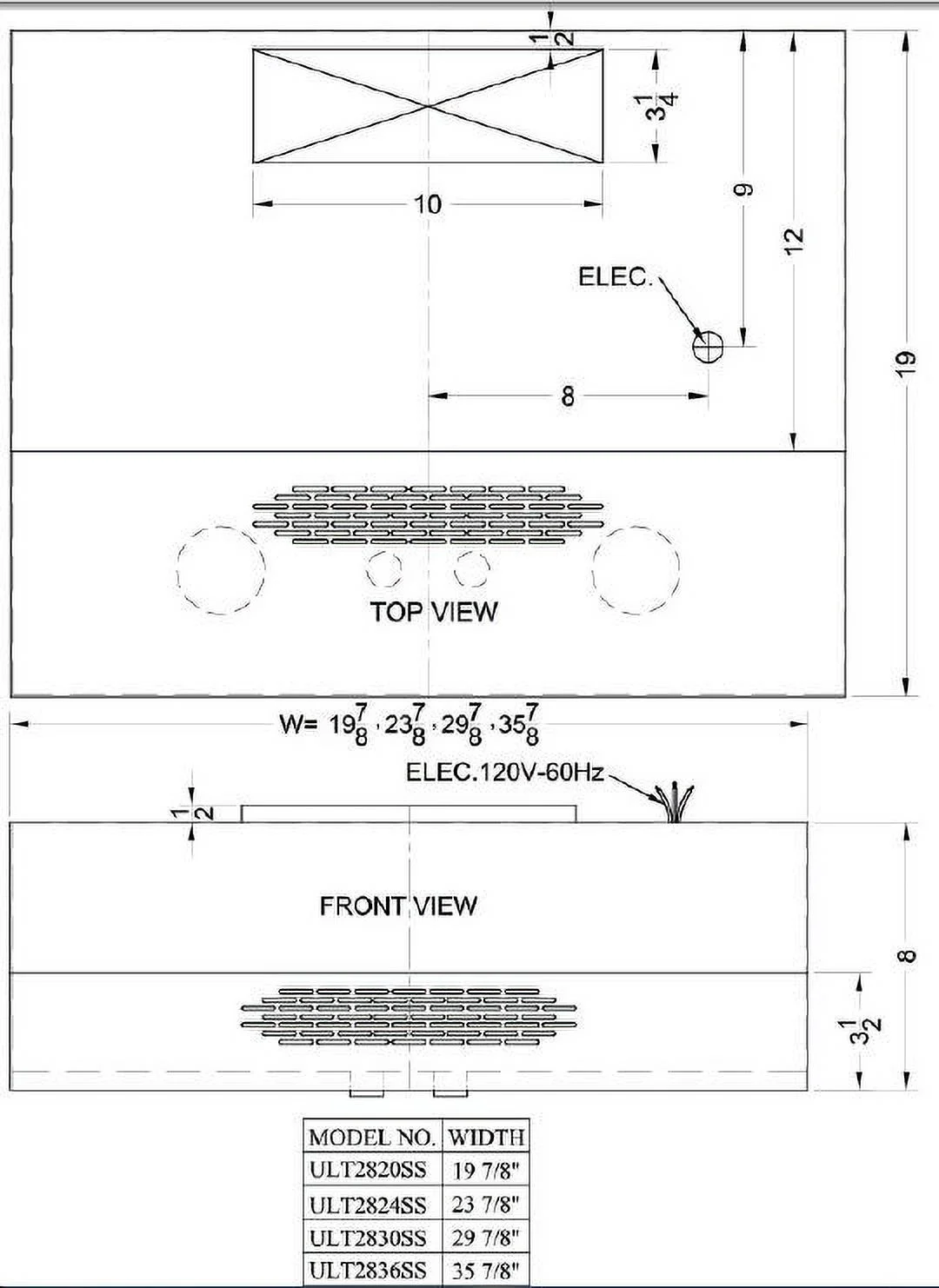 Summit ULT2830SS Ultra Series Stainless Steel 30 inch Range Hood