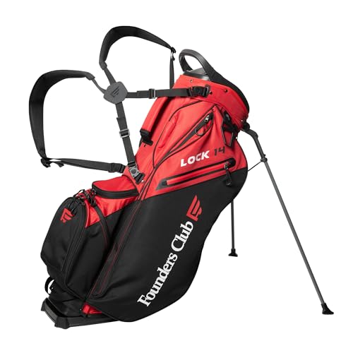 Founders Club Golf Lock 14 Stand Bag for Men with Anti Rattle Top-Free Snap on Rain Hood
