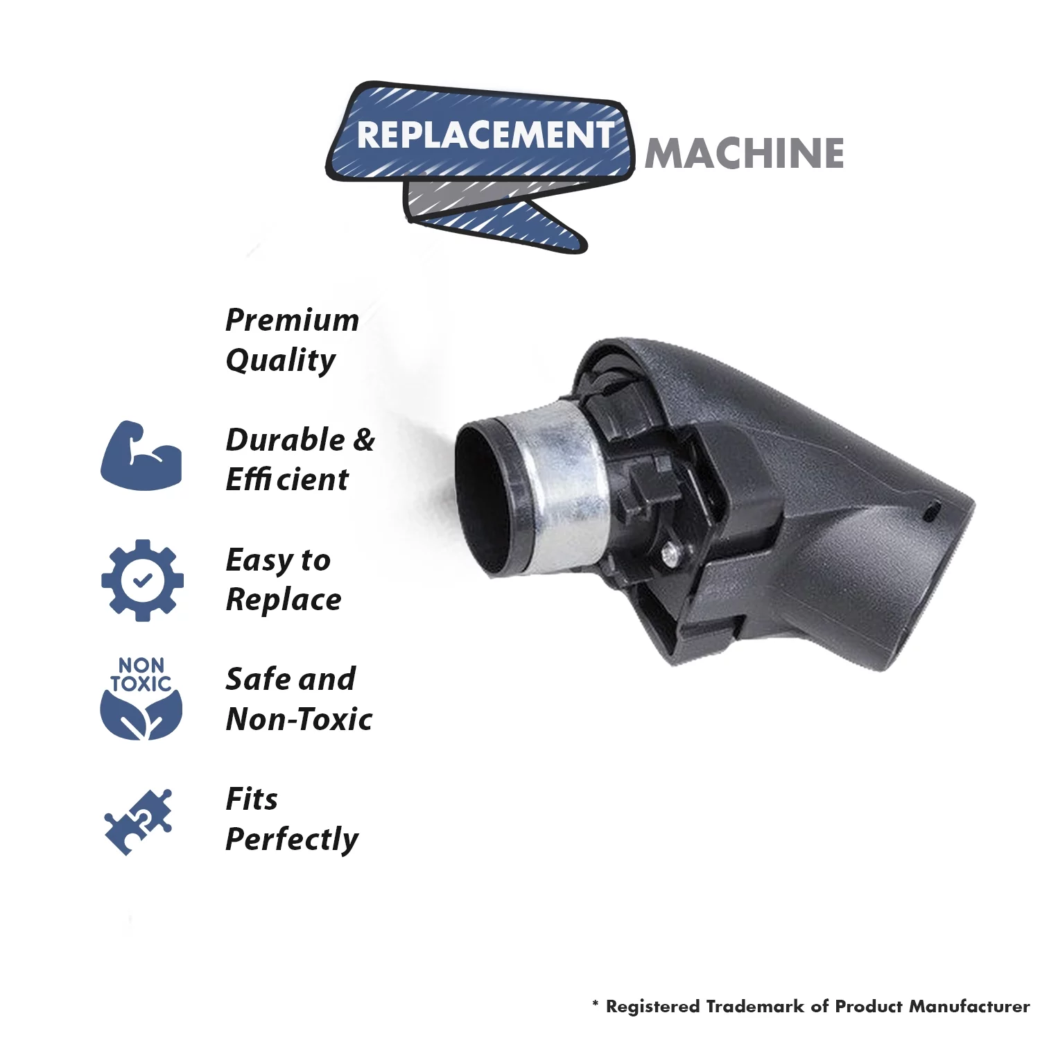 Miele 54-1300-07 S300, S400 Canister Vacuum Hose Machine End Attachment
