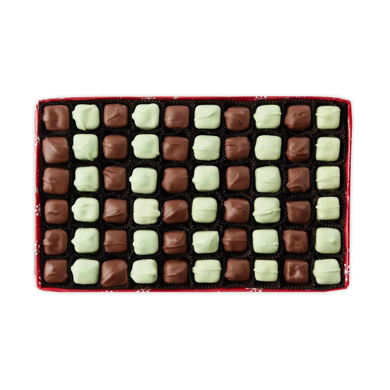 Holiday Wrap Mint Meltaways, Milk Chocolate And Pastel Candy With A Mint Chocolate Center, Christmas Candy Gift Box, 1 Lb