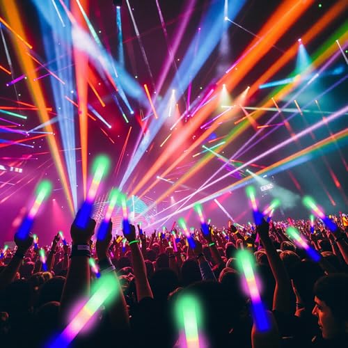 12 PCS Foam Glow Sticks Bulk With 3 Modes Colorful Flashing,Foam Light up Sticks,Glow Sticks for Wedding,Glow in Dark Party Supplies for Wedding,Halloween, 4th of July,Raves,Concert,New Year1