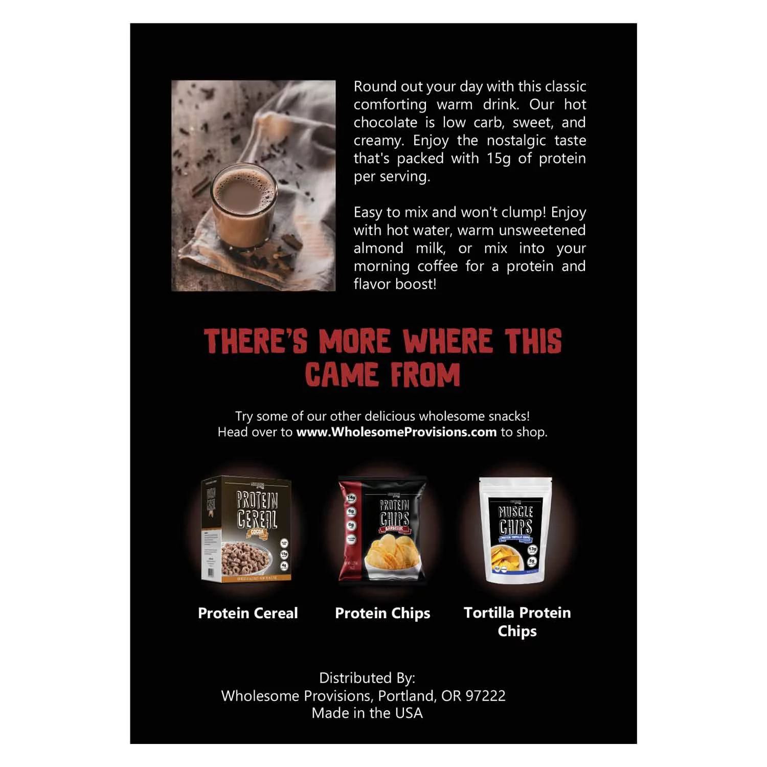 Protein Hot Chocolate, Keto Hot Chocolate Mix, Low Carb Hot Cocoa, 15g Protein, 2g Net Carbs, Low in Sugar, Instant Hot Coco, 7 Individual Macro-Controlled Packages (Classic, 5 Pack)