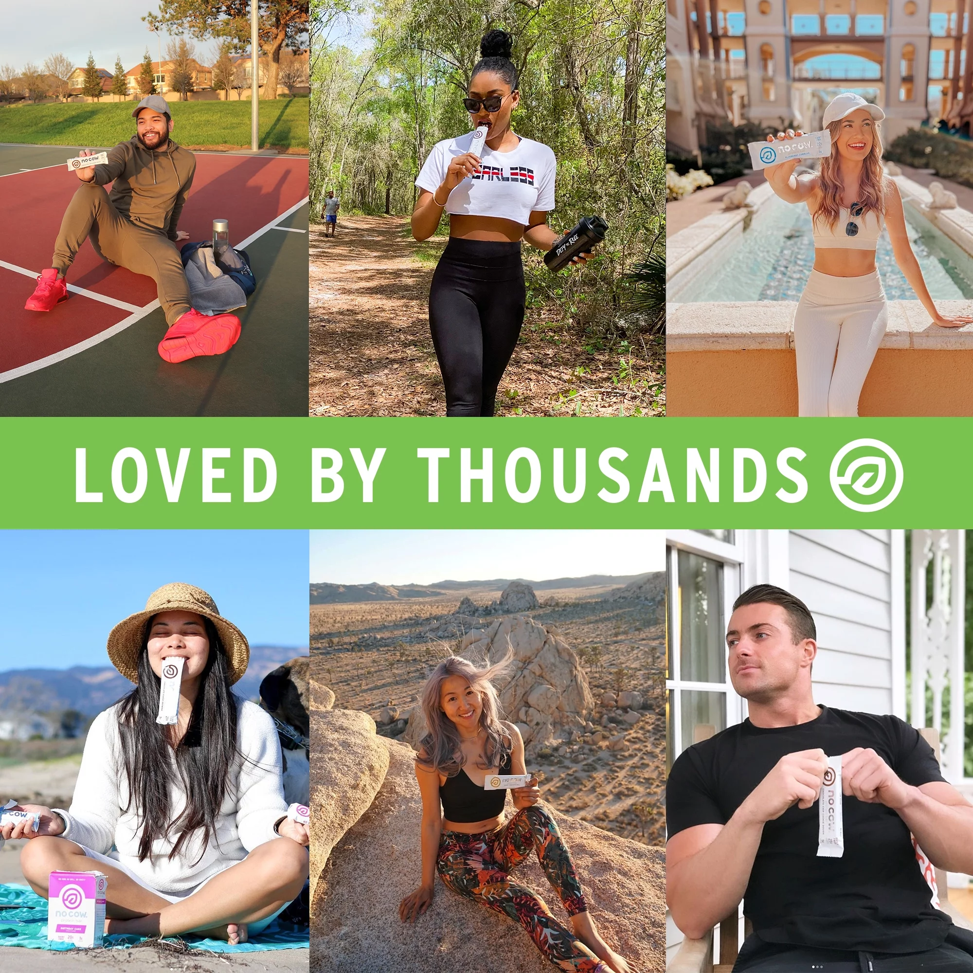 No Cow Vegan Protein Bars, Peanut Butter Chocolate Chip, Box of 12