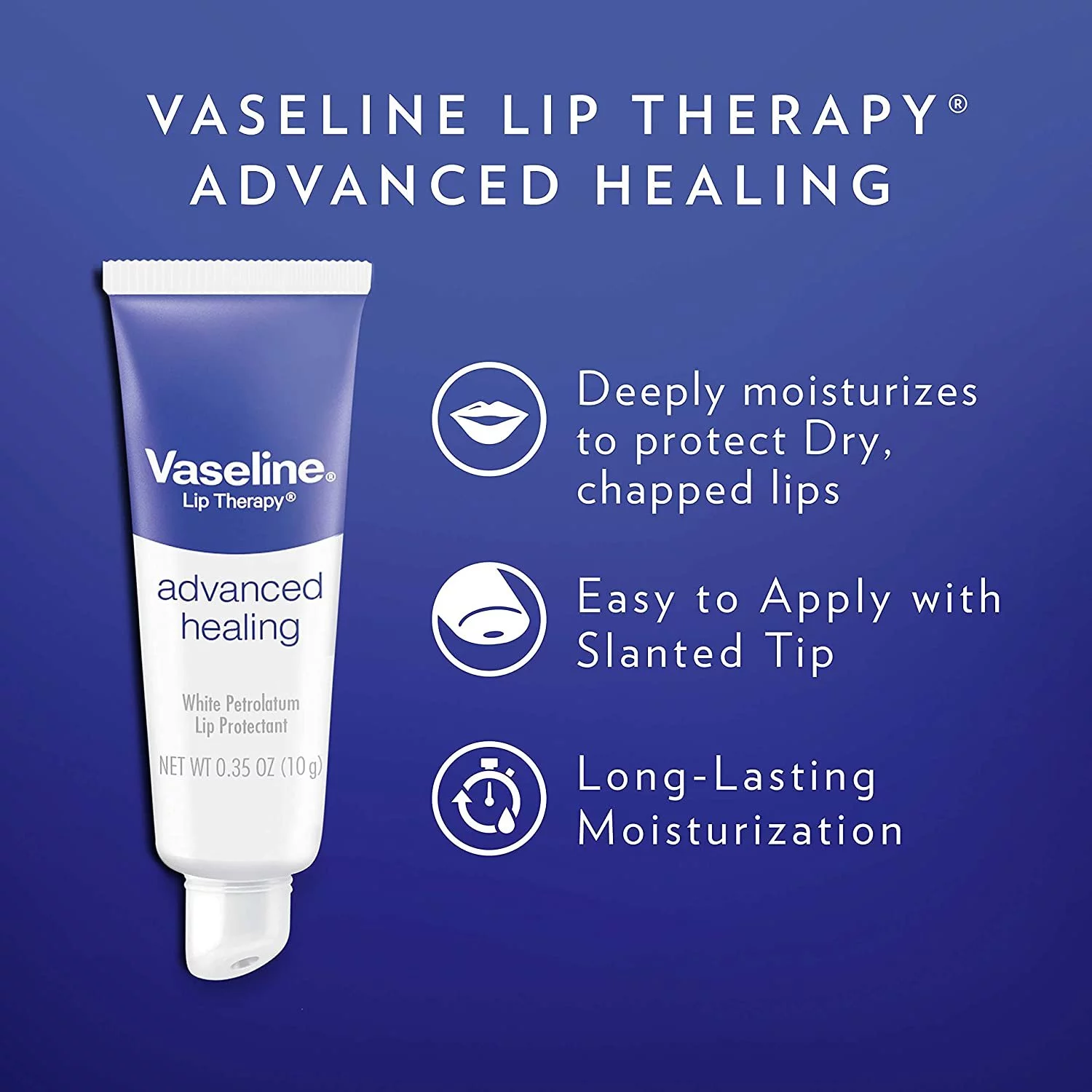 Vaseline Lip Therapy Advanced Healing 6 Ct 0.35 oz