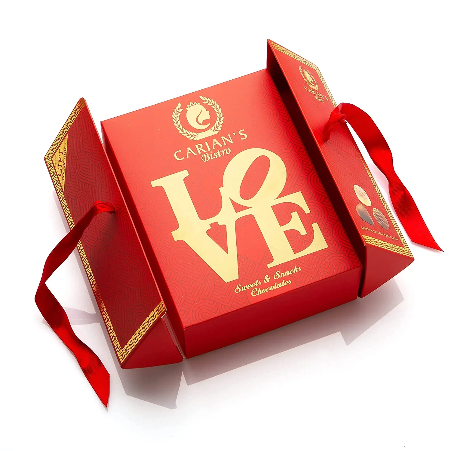 Love Valentines Assorted Chocolate Gift Box, Unique Gift Idea For Him or Her, Assorted Gourmet Treats Chocolates