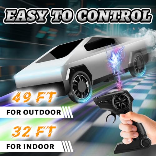 LITTCO 1:14 Remote Control Car Pick-up Truck, High Speed RC Car with Light and Loadspace, 3 RC Methods, Wireless RC Cars for Kids, Gifts for Kids, Boys and Girls