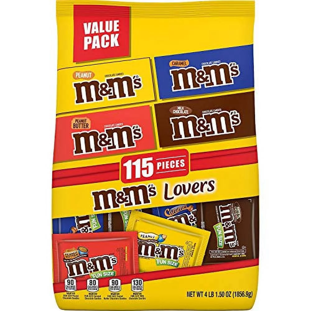 M&M'S Fun Size Milk Chocolate Candy Bulk Variety Mix (65.5 oz., 115 pc.)