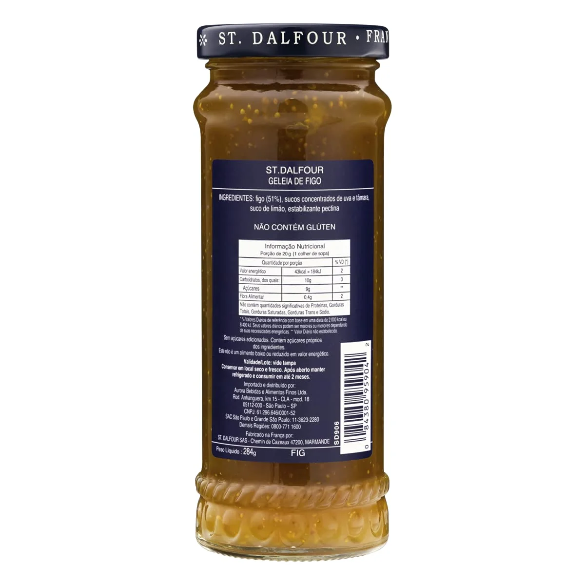 Charles Jacquin-St.Dalfour Consrv, Fig, 100% Fruit, 10-Ounce (Pack of 6)