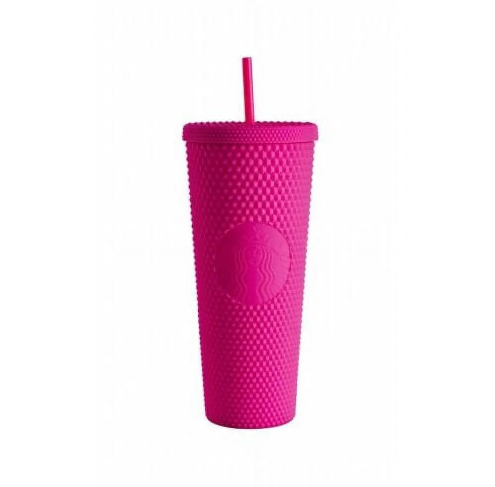 Starbucks Hot Pink Studded Matte Cold Drink Tumbler