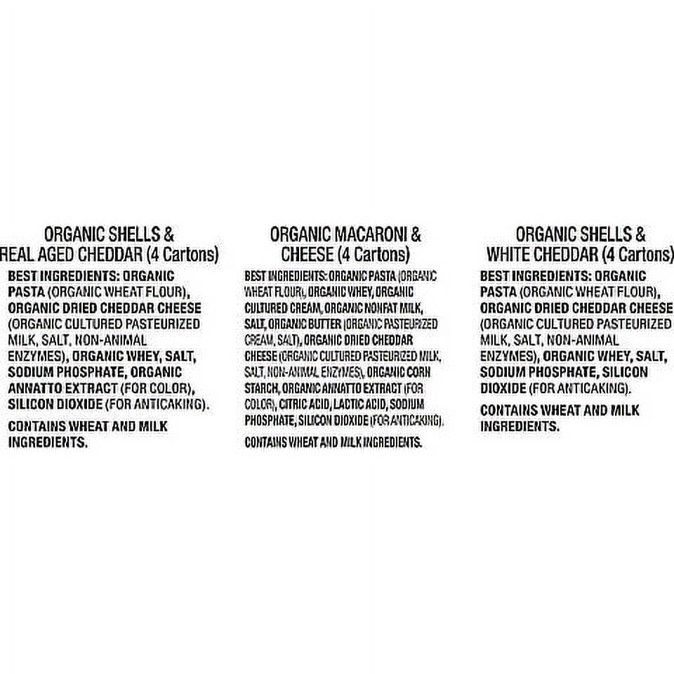 Annies Homegrown Macaroni And Cheese Variety Pack 12 Count. 6 oz.