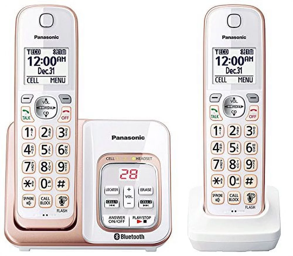 Panasonic KX-TGD562G Link2Cell Bluetooth Cordless Phone- 2 Handsets (Certified Refurbished)