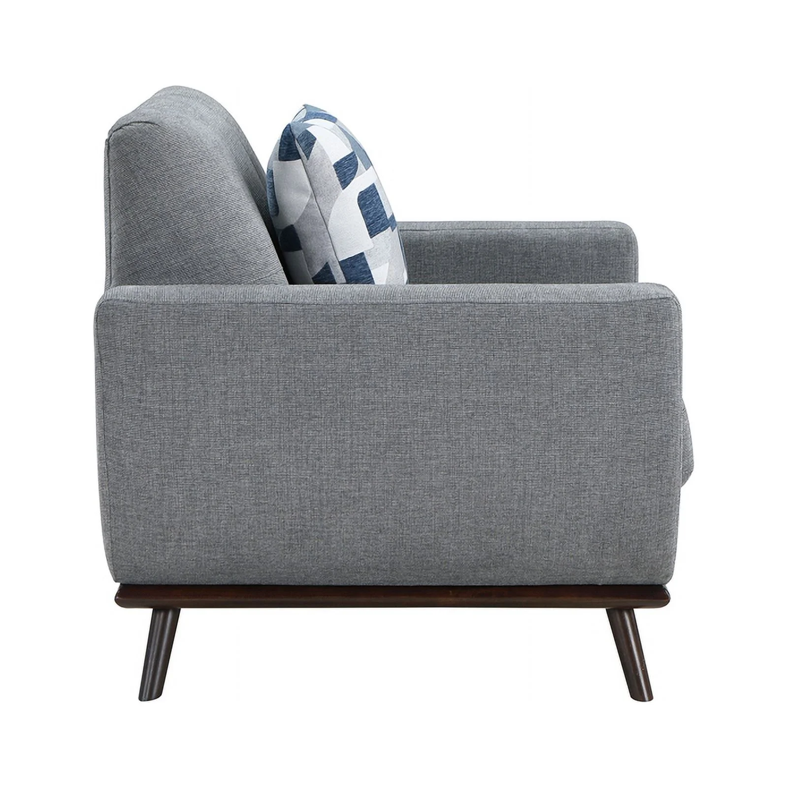 Pemberly Row 2-Piece Living Room Sofa Set with Tufted Back in Gray