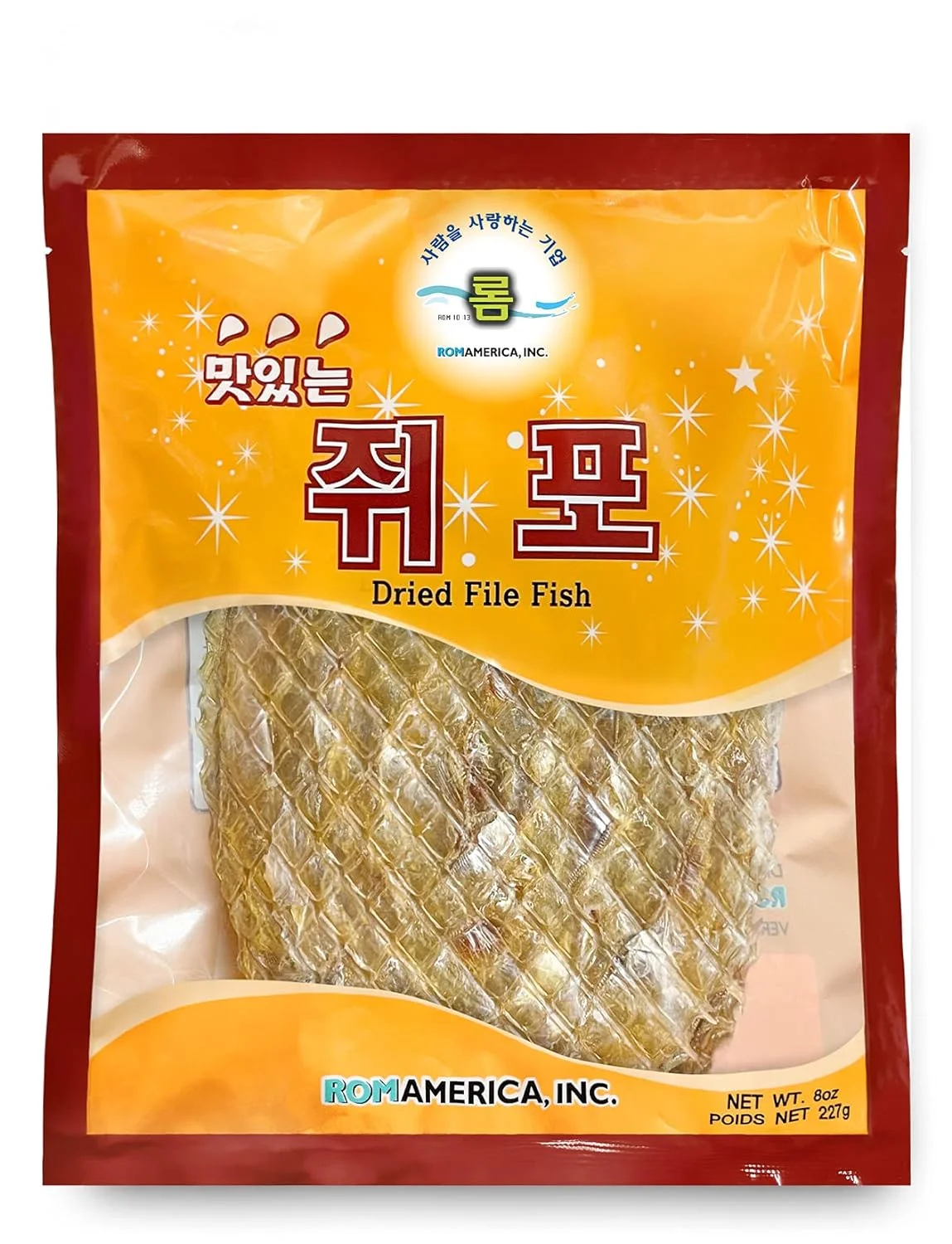 Dried Filefish Fillet Jerky - Traditional Korean Roasted File Fish Seafood Snack Jwipo 쥐포 - 8Oz (Pack Of 1)