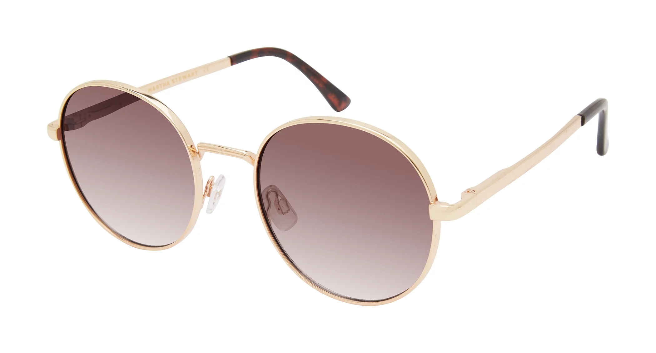 Martha Stewart Women's MS141 Vintage Metal UVA and UVB Protective Round Fashion Sunglasses, 50mm